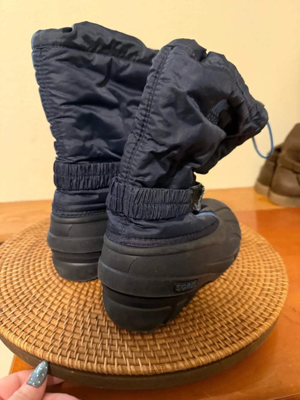 Sorel Kids Winter Boots in Navy and Light Blue